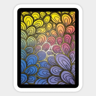 Graphic Rainbow Pattern Sticker